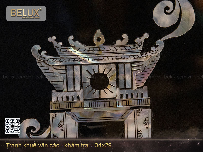 Tranh khuê văn các khảm trai kt 34x29cm&nbsp;